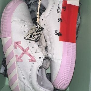 Off-White Pink and White Sneakers